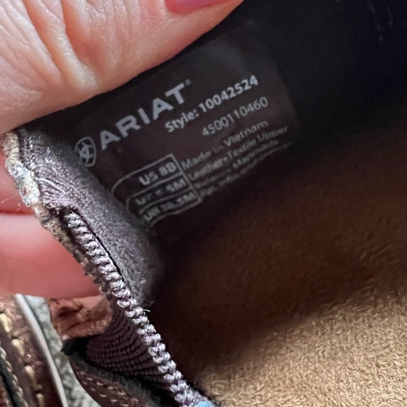 New Ariat Women’s Size 8 Metallic Bronze Steerhead Cruiser Shoe Flats 10042524 - Picture 5 of 5